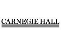 Carnegie Hall logo in black and white on a white background